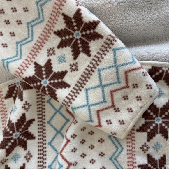 Steve Madden Women’s Sherpa Fleece Wrap Fairisle Print Hooded Jacket XL - Picture 5 of 8